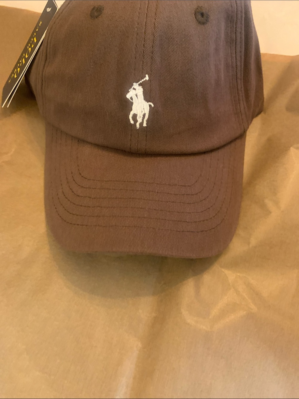 Ralph Lauren Chocolate Brown Polo Player Embroidered Cap